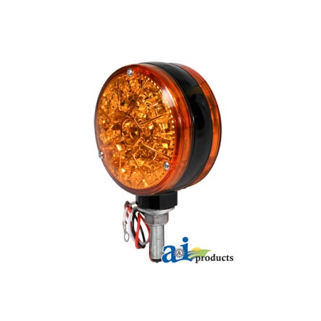 A & I Products Safety Light; Amber, LED, 12 Volt 6.5" x4.5" x3.5" A-28A43